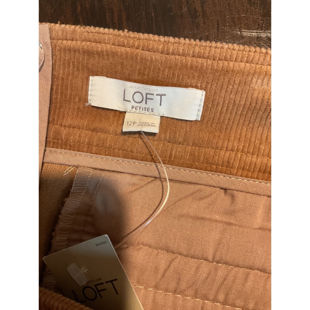ANN TAYLOR LOFT Petites Brown Corduroy Mini Skirt Size 12P - Picture 5 of 7